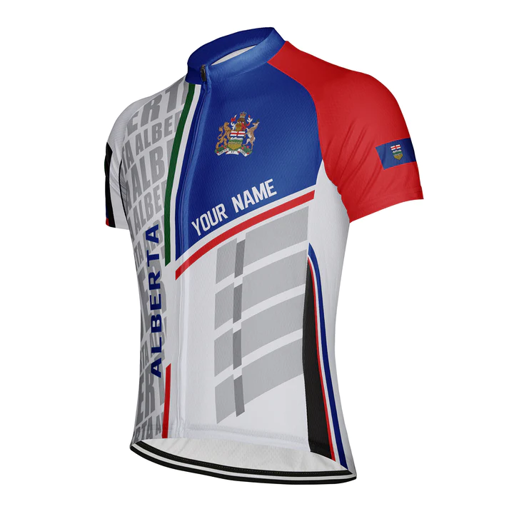 Customized Alberta Short Sleeve Cycling Jersey for Men OS Cycling Store