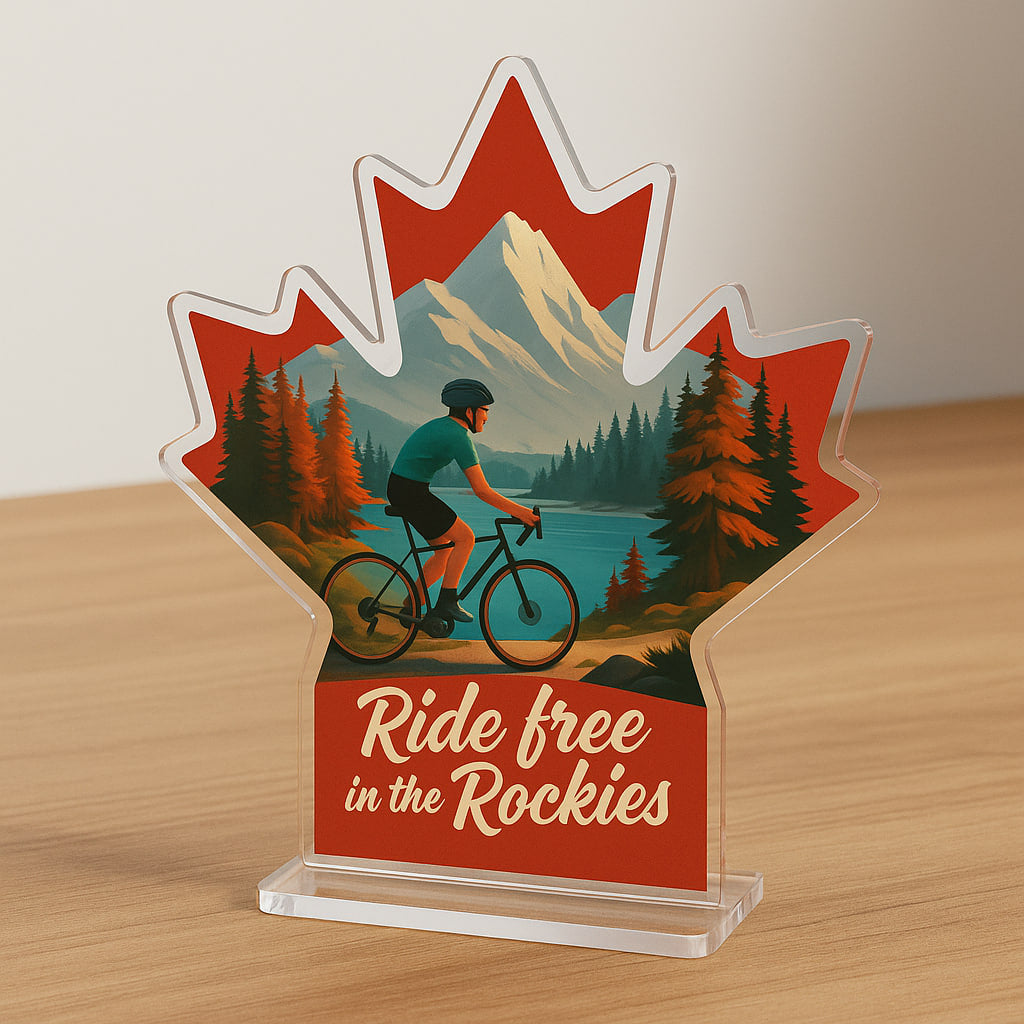 Acrylic Plaque/Standee Canada Cycling Gift