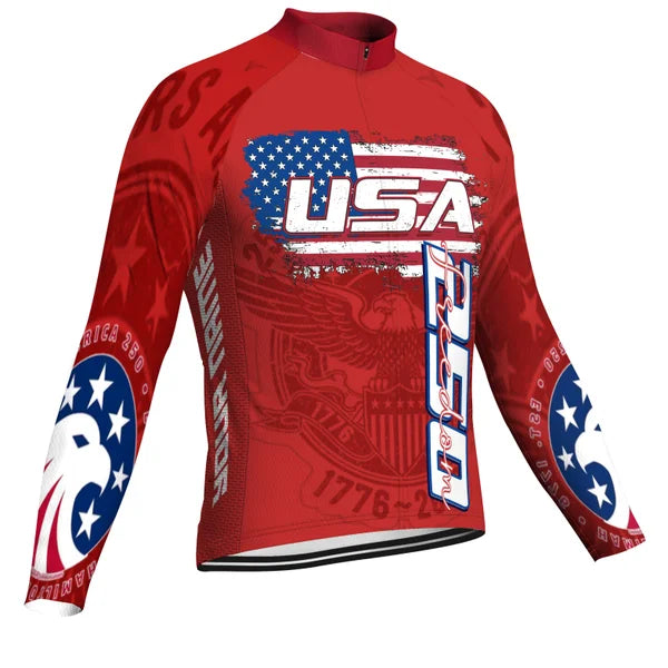 Customized America 250th Anniversary Long Sleeve Cycling Jersey