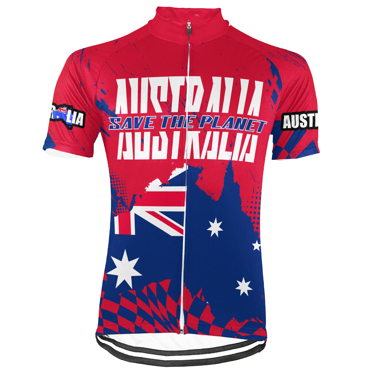 Customized Australia Environmental Protection Save The Planet Short Sleeve Cycling Jersey For Men And Women