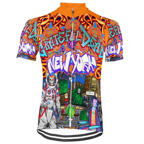 Customized New York City Grateful Dead Fan Short Sleeve Cycling Jersey For Men And Women