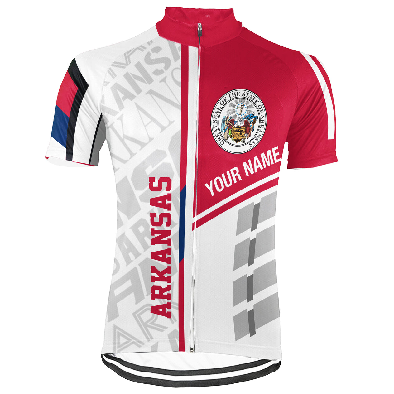 Customized Arkansas Short Sleeve Cycling Jersey for Men