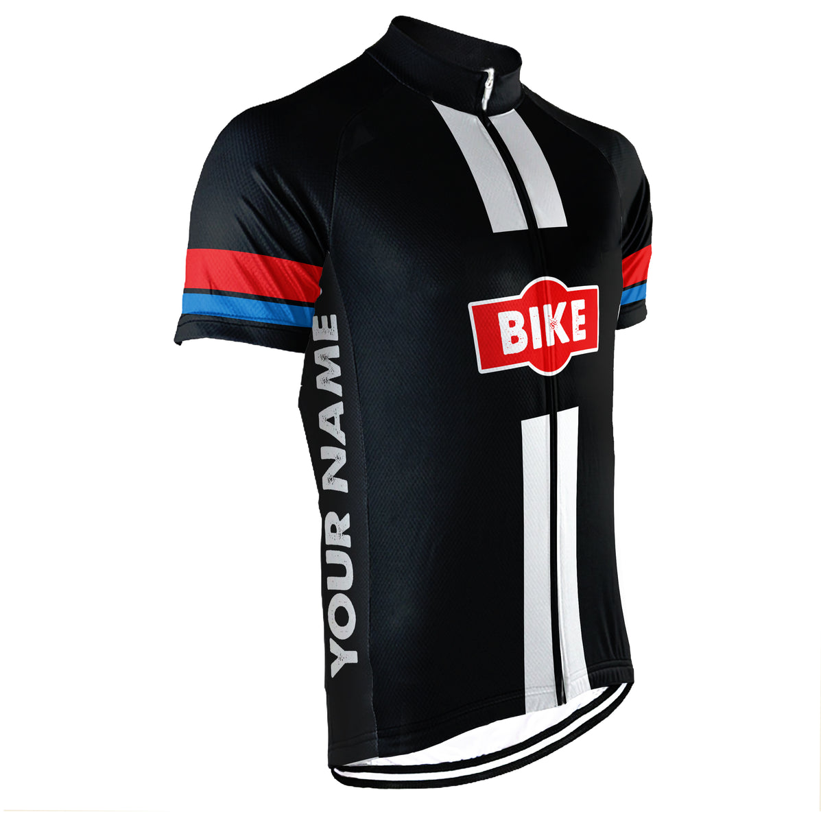 Customized Black Line Short Sleeve Cycling Jersey for Men OS Cycling