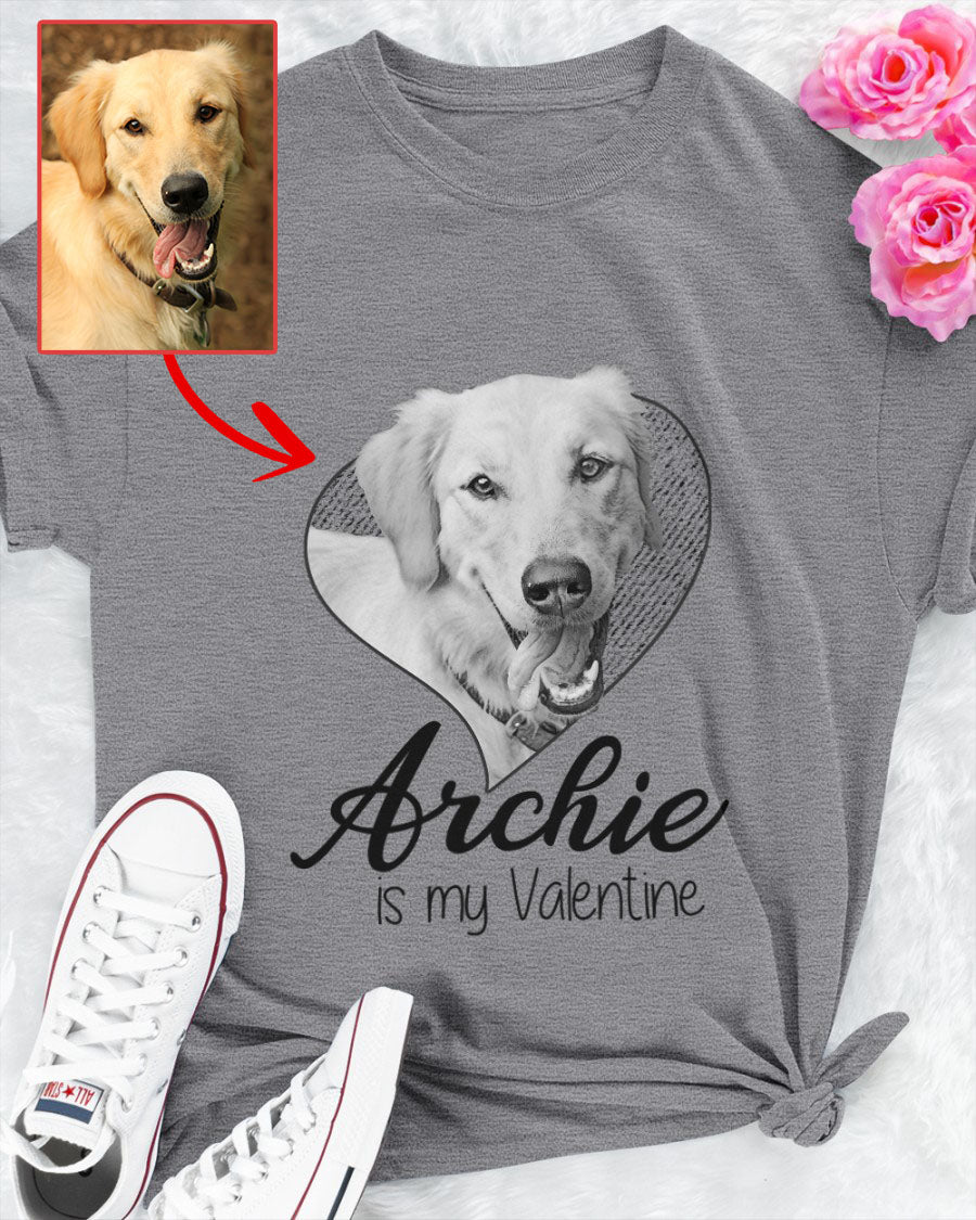 Custom Hand-Drawn Dog Pet Photo T-Shirt, Long Sleeve, Hoodie-Coffee Jersey With Name