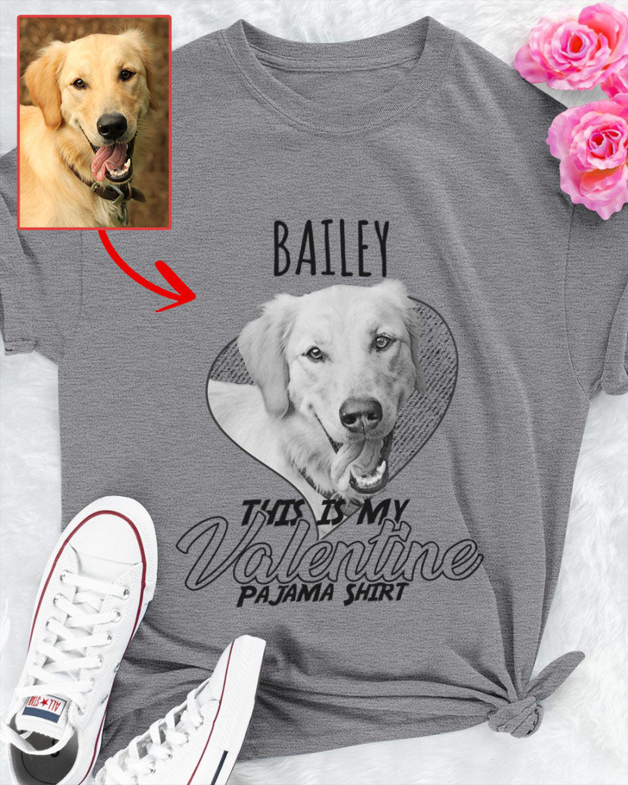 Custom Hand-Drawn Dog Pet Photo T-Shirt, Long Sleeve, Hoodie-Coffee Jersey With Name