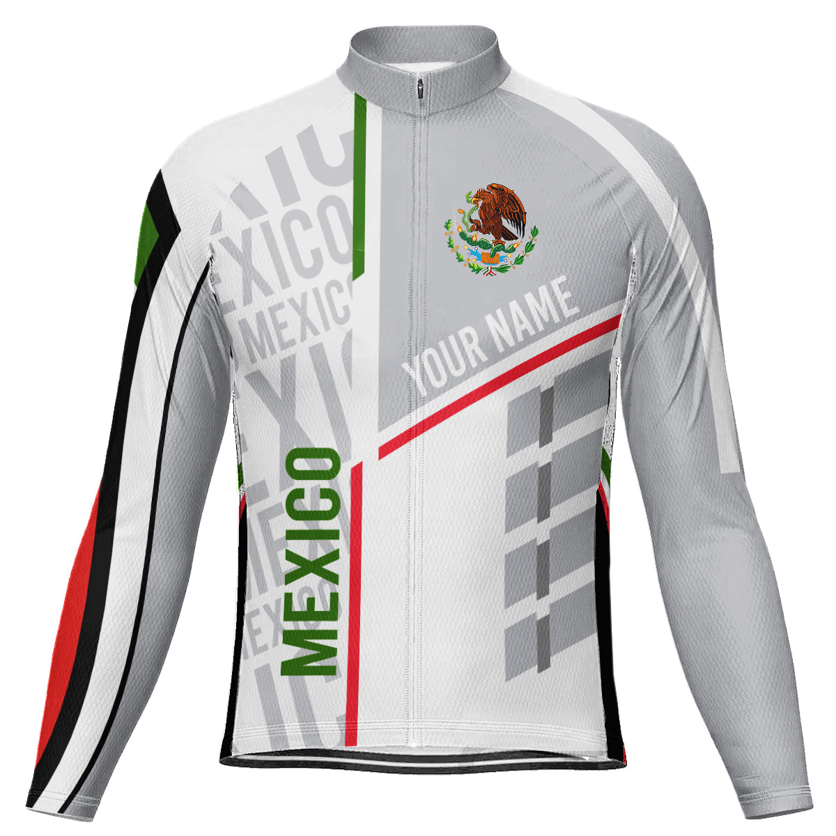 Customized Mexico Long Sleeve Cycling Jersey For Men