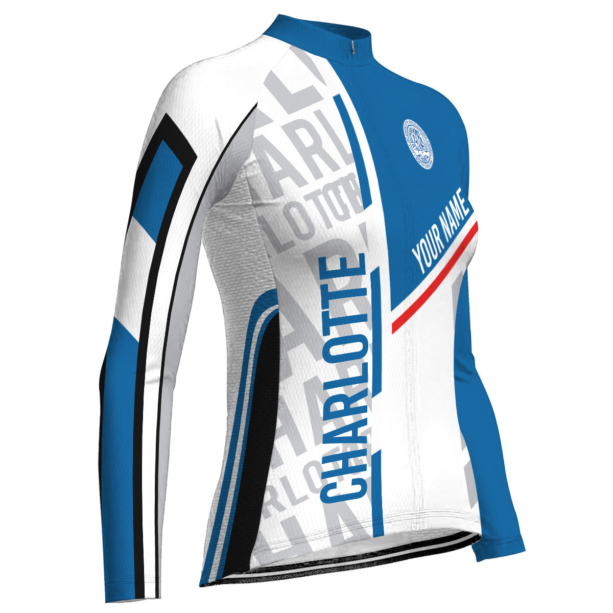 Customized Charlotte Long Sleeve Cycling Jersey for Women OS Cycling