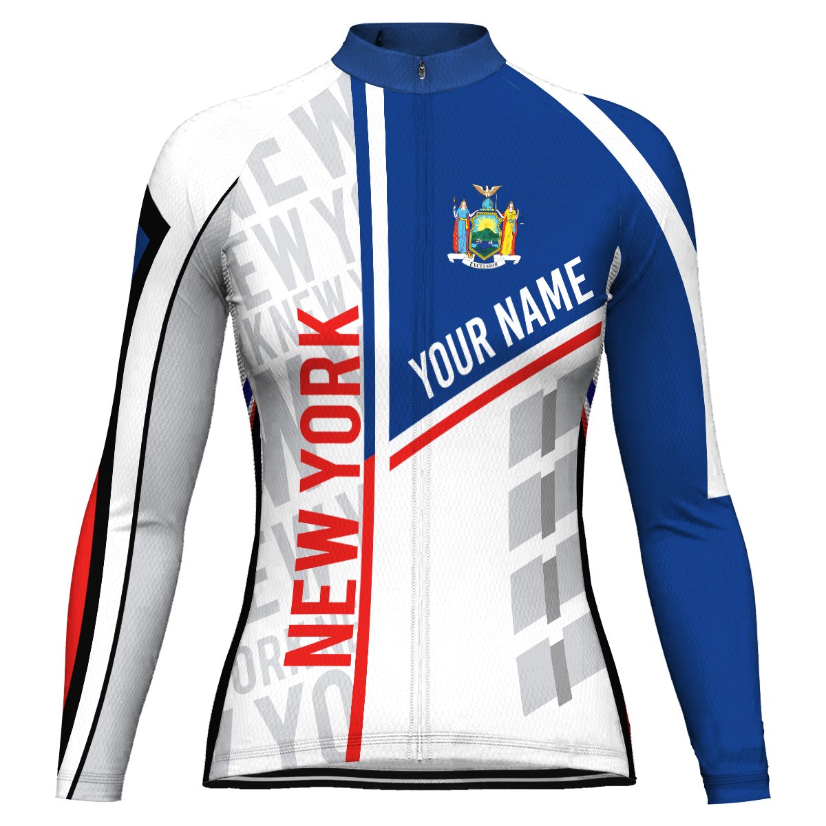 Customized New York Long Sleeve Cycling Jersey for Women