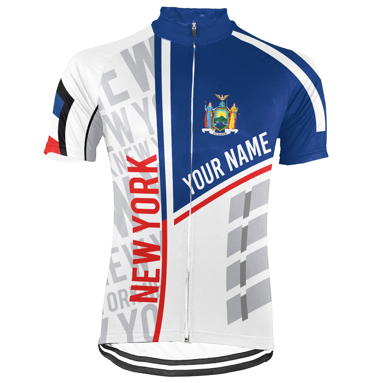 Customized New York Short Sleeve Cycling Jersey for Men