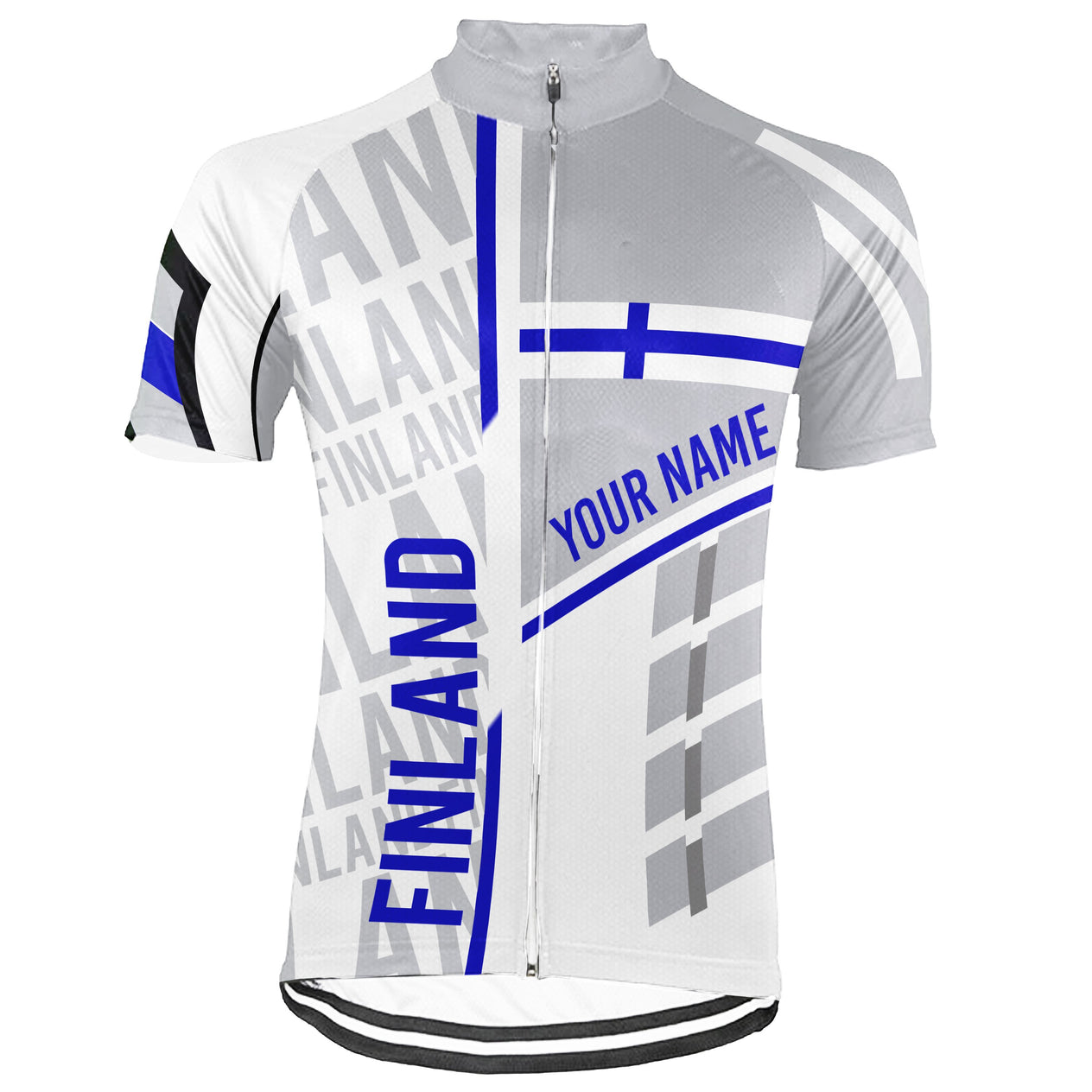 Customized Finland Short Sleeve Cycling Jersey for Men