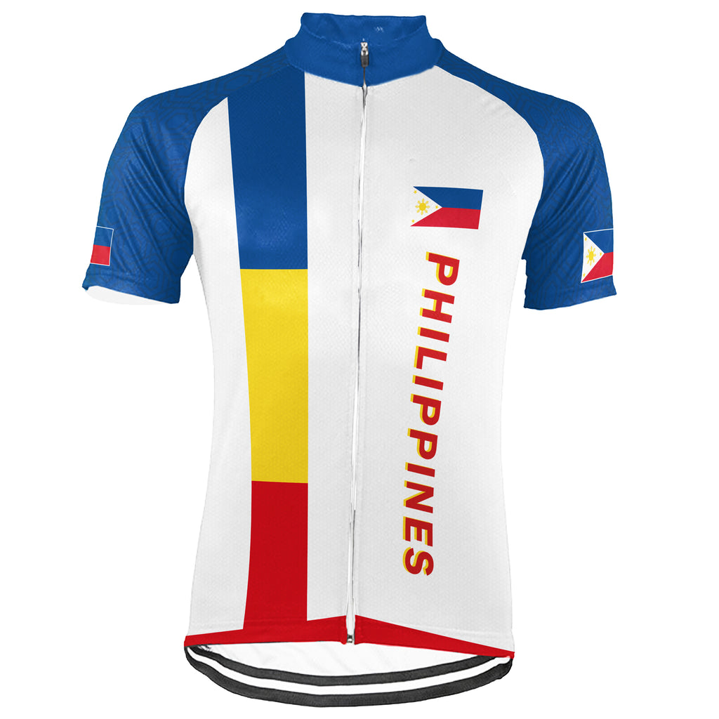 Customized Philippines Short Sleeve Cycling Jersey for Men