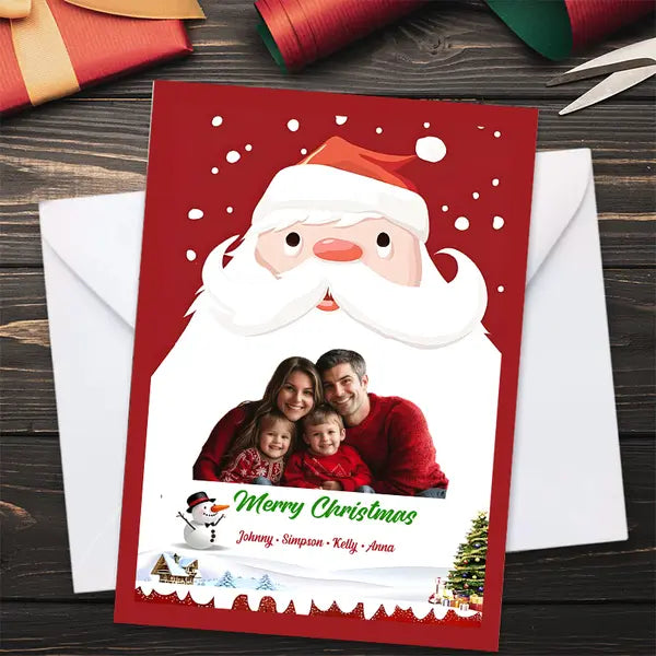Merry Christmas Personalized Custom Postcard, Greeting Cards - Christmas Gift - SET of 10