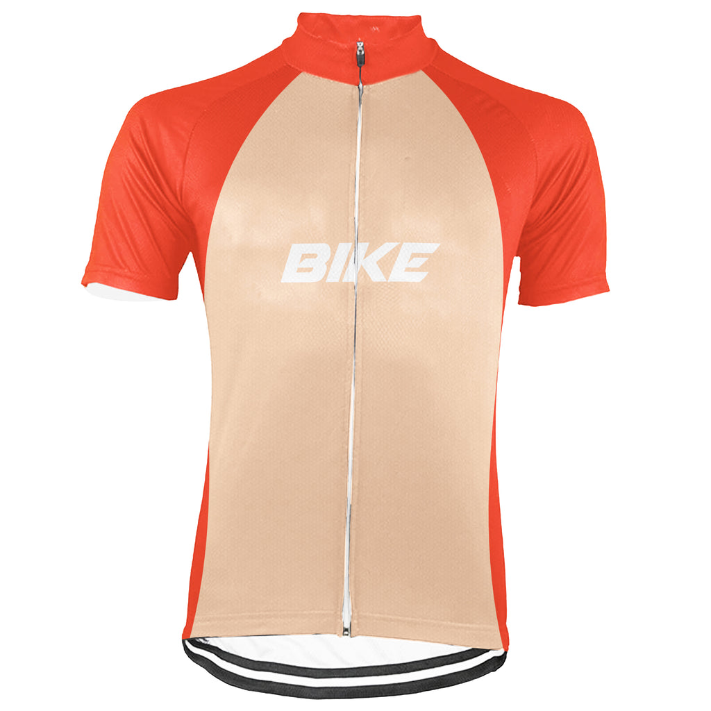Customized Apricot Short Sleeve Cycling Jersey for Men