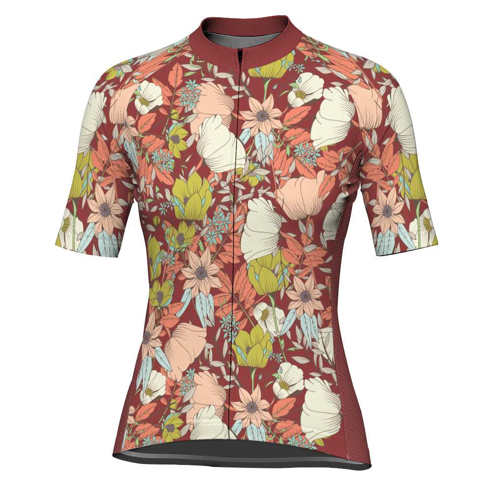 Customized Name Wildflower Ride | Women's Short Sleeve Cycling Jersey