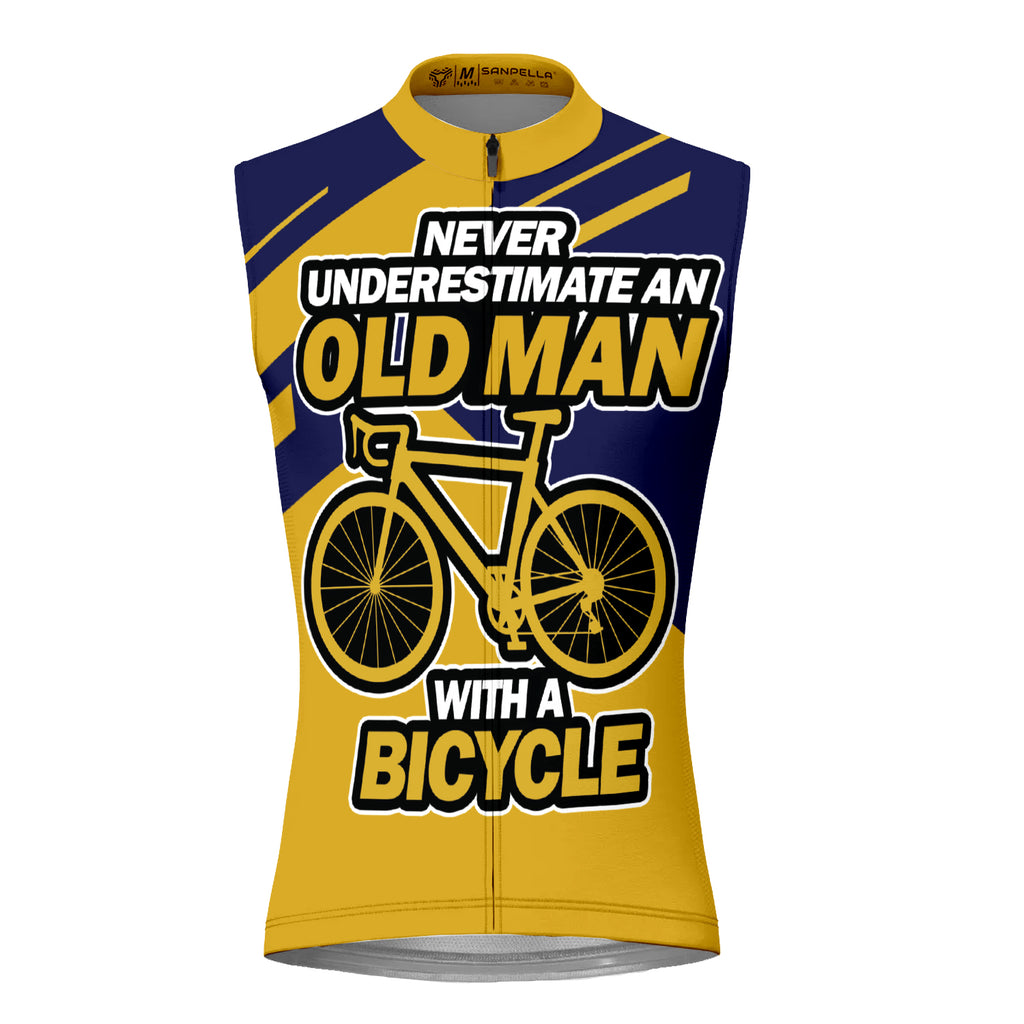 Customized Old Men Sleeveless Cycling Jersey For Men