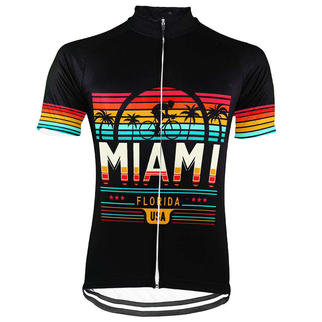 Customized Miami City Short Sleeve Cycling Jersey For Men and Women