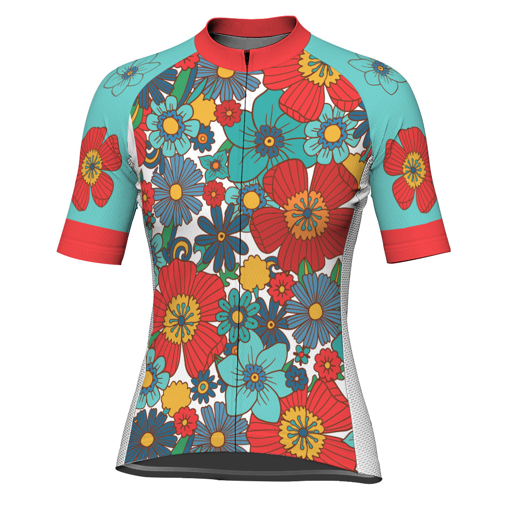 Customized Name Wildflower Ride | Women's Short Sleeve Cycling Jersey