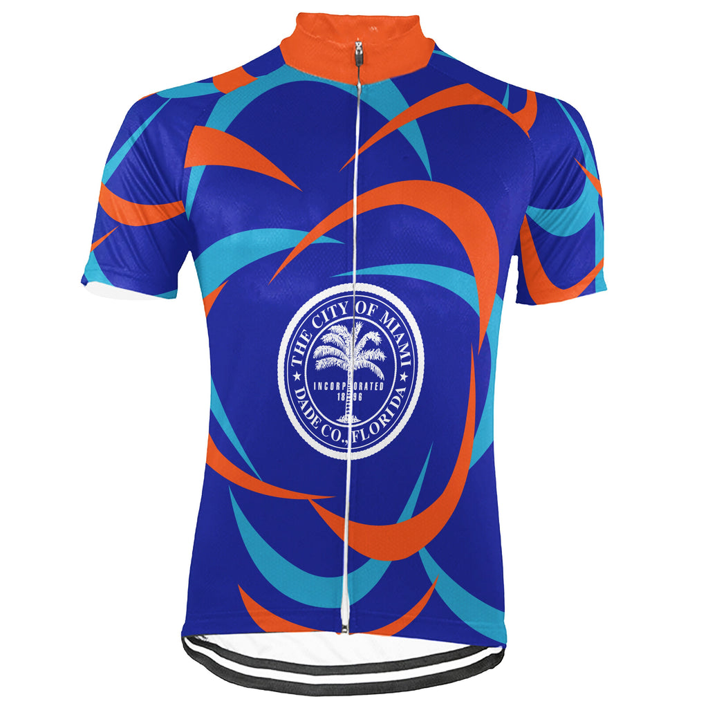 Customized Miami City Short Sleeve Cycling Jersey For Men and Women