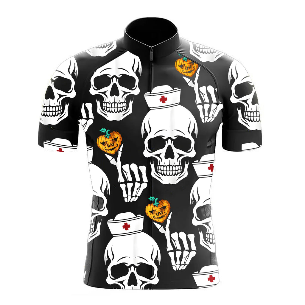 Customized Skull Short Sleeve Cycling Jersey for Men