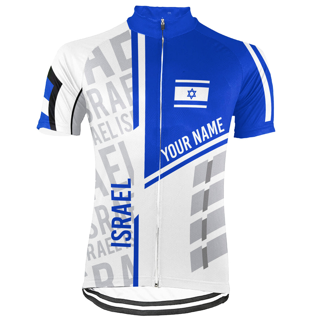 Customized Israel Short Sleeve Cycling Jersey for Men