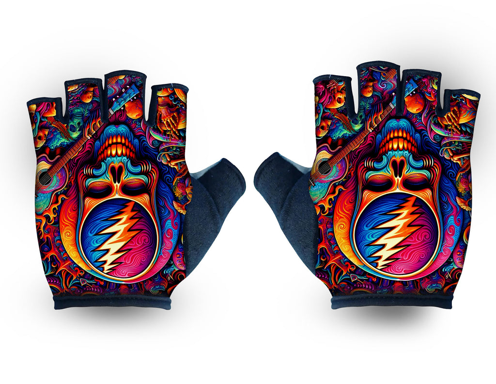 Grateful Dead Cycling Gloves Half Finger Mens Women's Sports Shockproof Bike Gloves