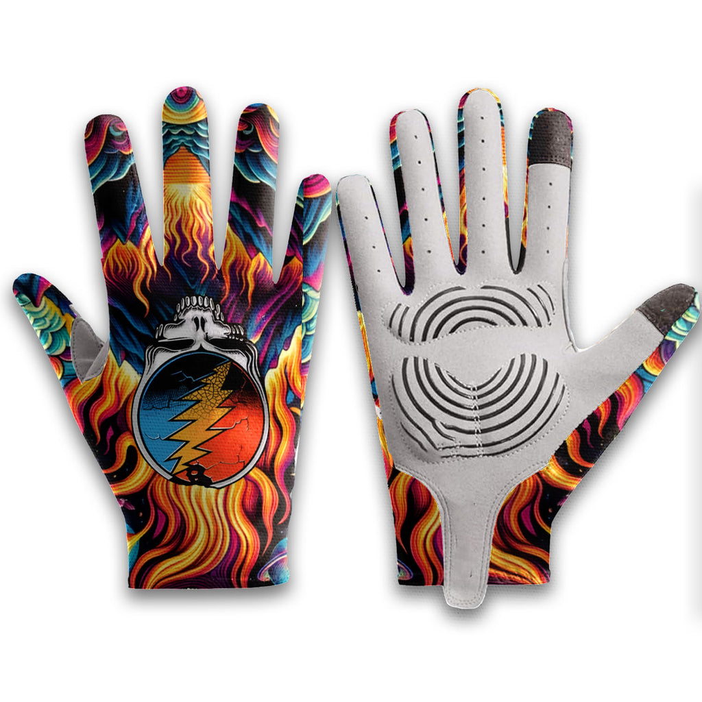 Grateful Dead Cycling Gloves Mens Women's Sports Shockproof Bike Gloves