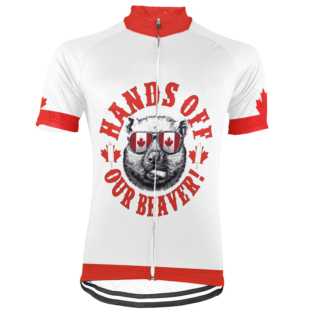 HANDS OFF! Canada Short Sleeve Cycling Jersey For Men And Women(CAD)