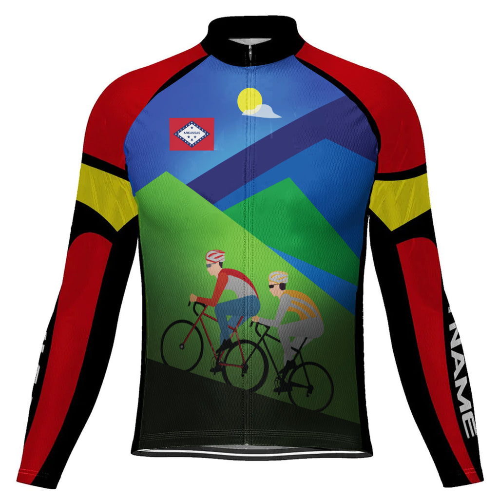 Customized Arkansas Long Sleeve Cycling Jersey for Men