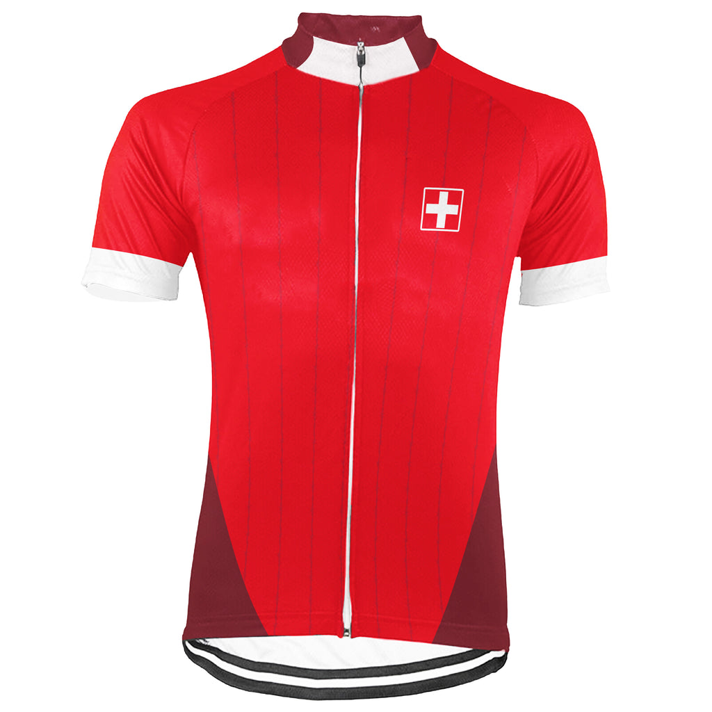 Personalized Switzerland Short Sleeve Cycling Jersey for Men