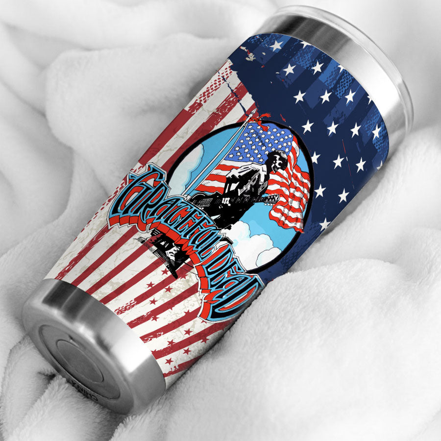 USA Flag Grateful Dead Tumbler