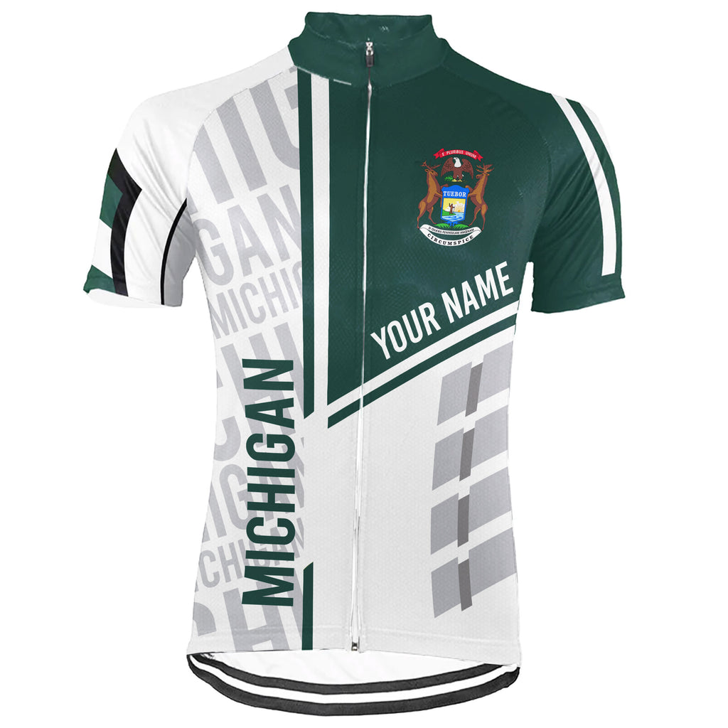 Customized Michigan Short Sleeve Cycling Jersey for Men
