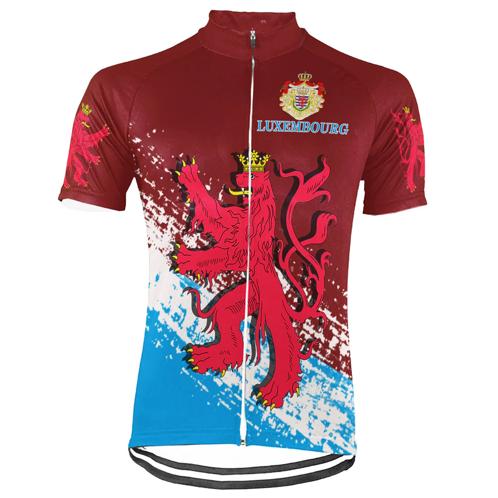 Customized Luxembourg Short Sleeve Cycling Jersey for Men