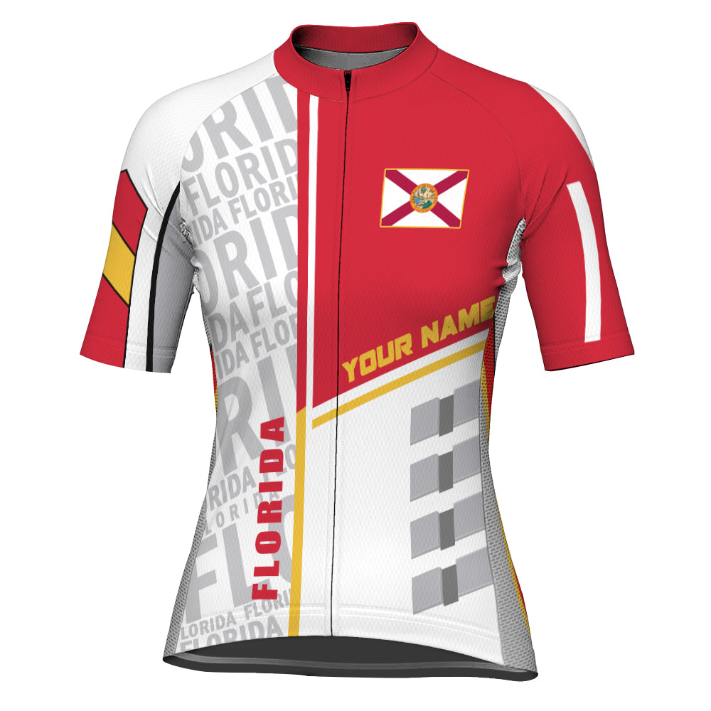 Customized Florida Short Sleeve Cycling Jersey for Women