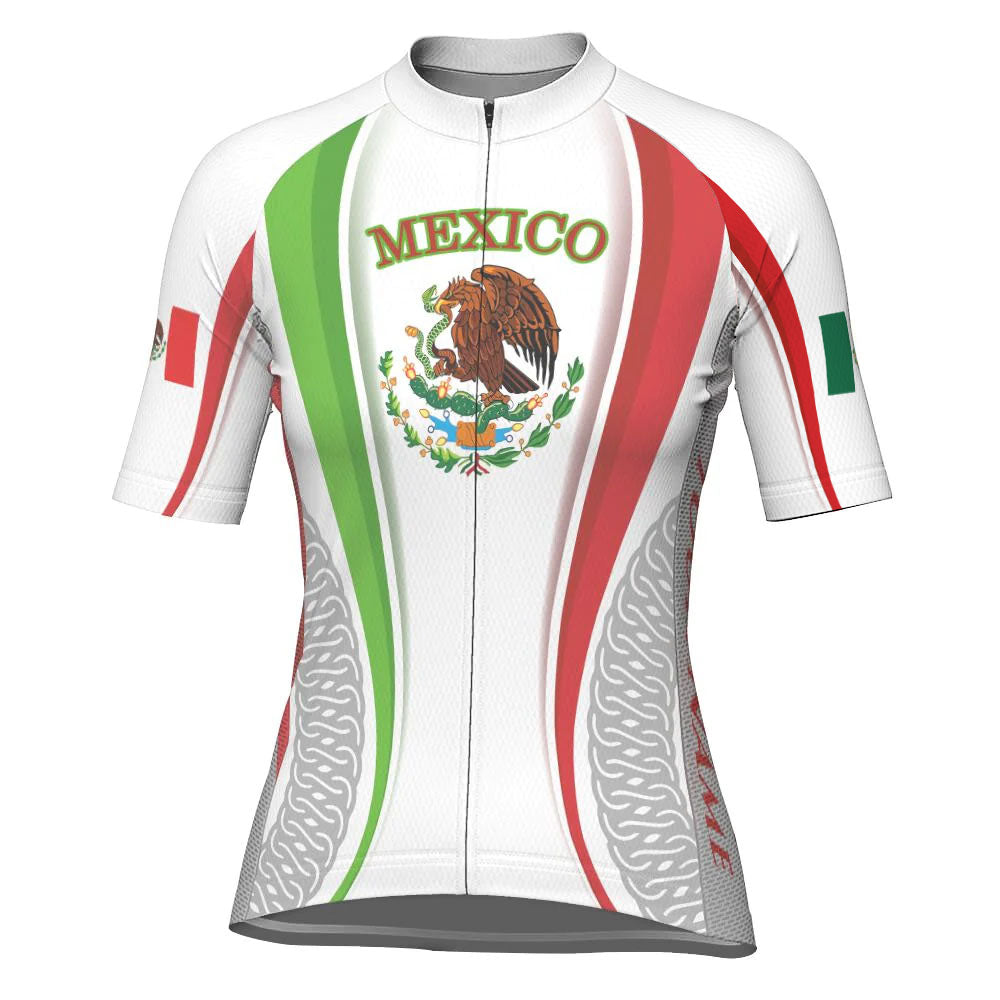 Customized Mexico Short Sleeve Cycling Jersey for Women