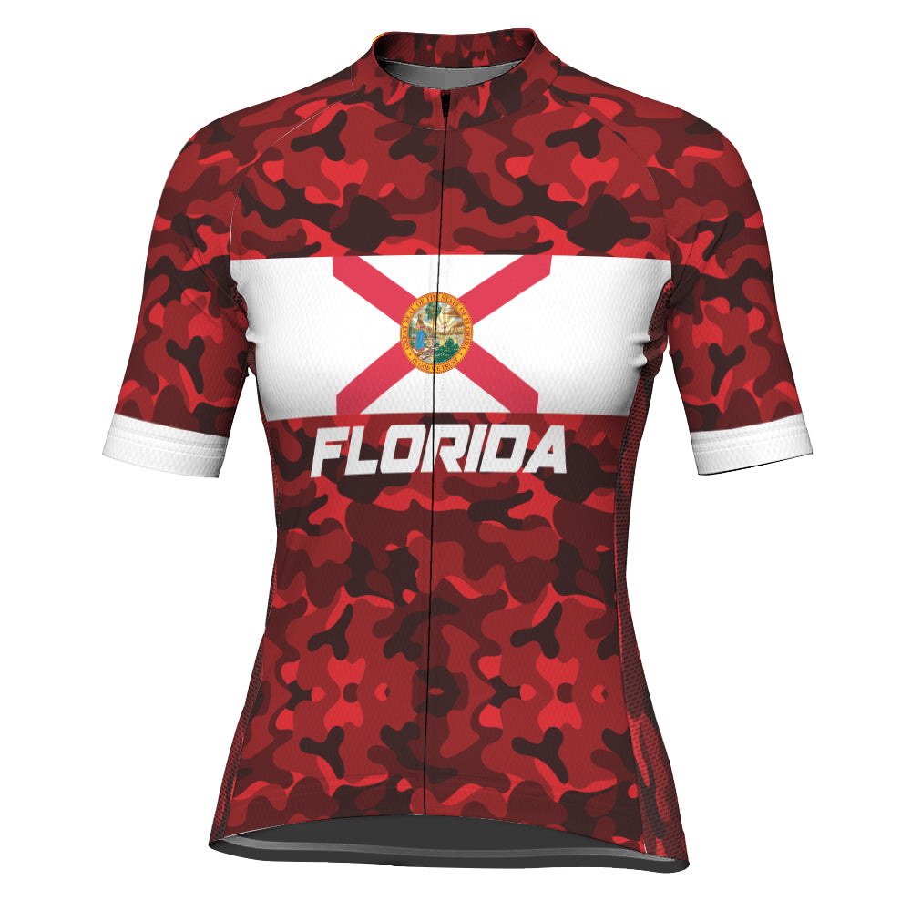 Customized Florida Short Sleeve Cycling Jersey for Women