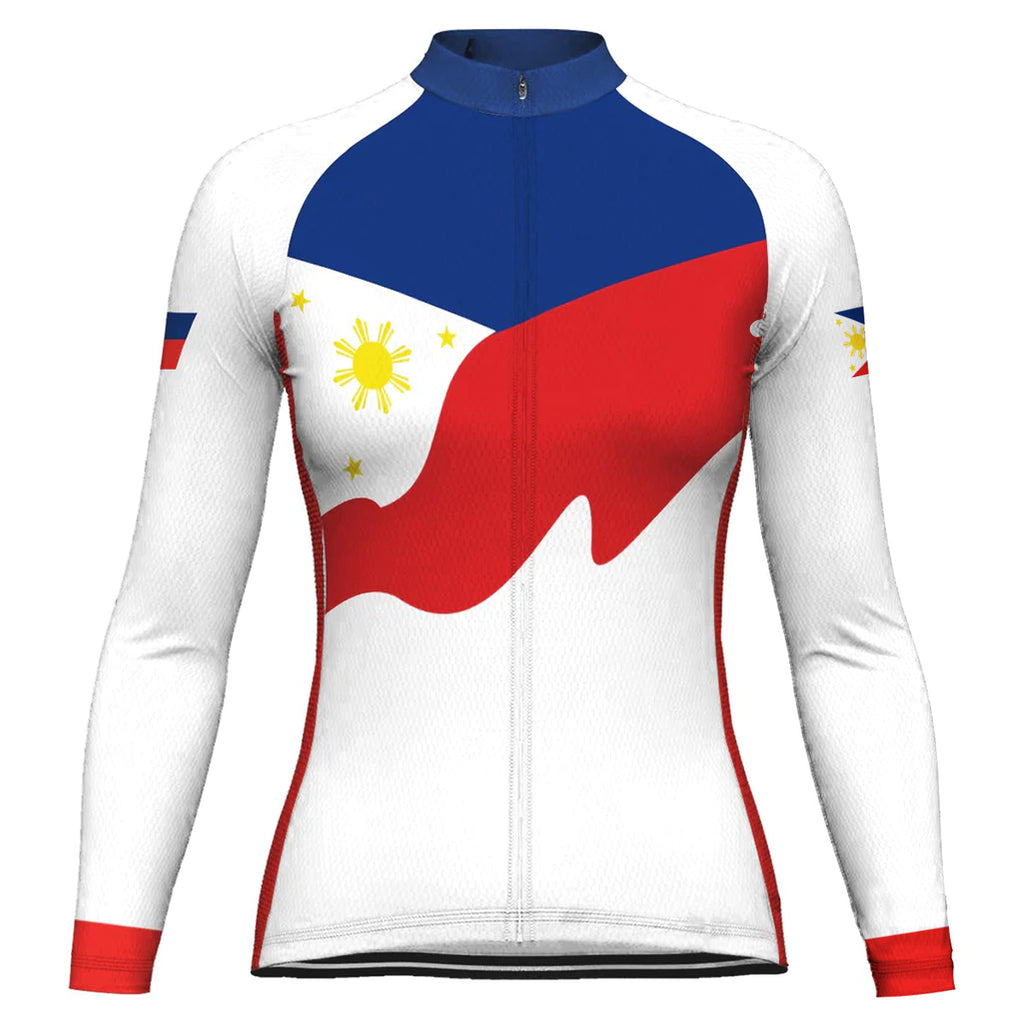 Customized Philippines Long Sleeve Cycling Jersey for Women