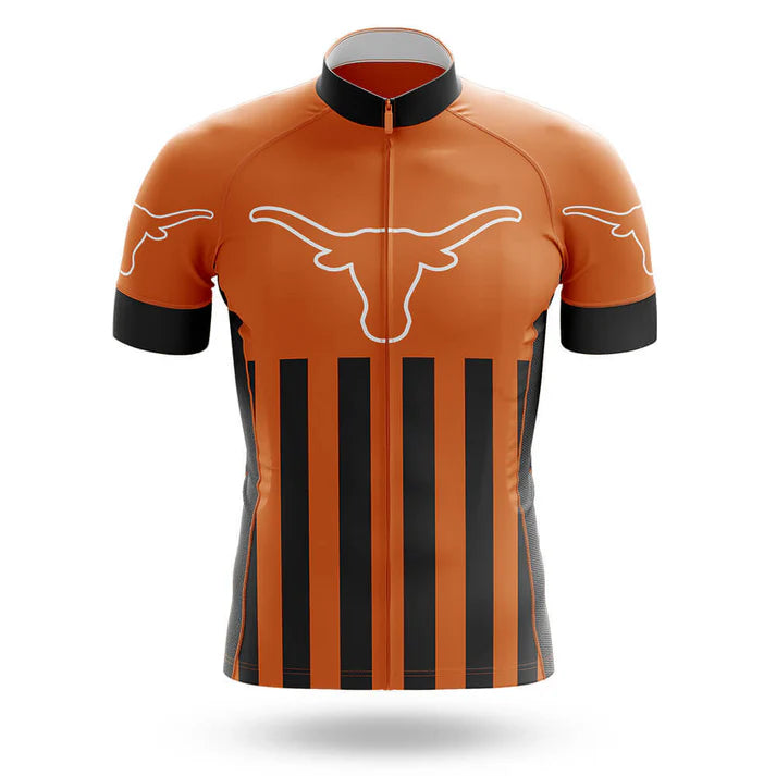 Customized University of Texas at Austin Short Sleeve Cycling Jersey For Men And Women