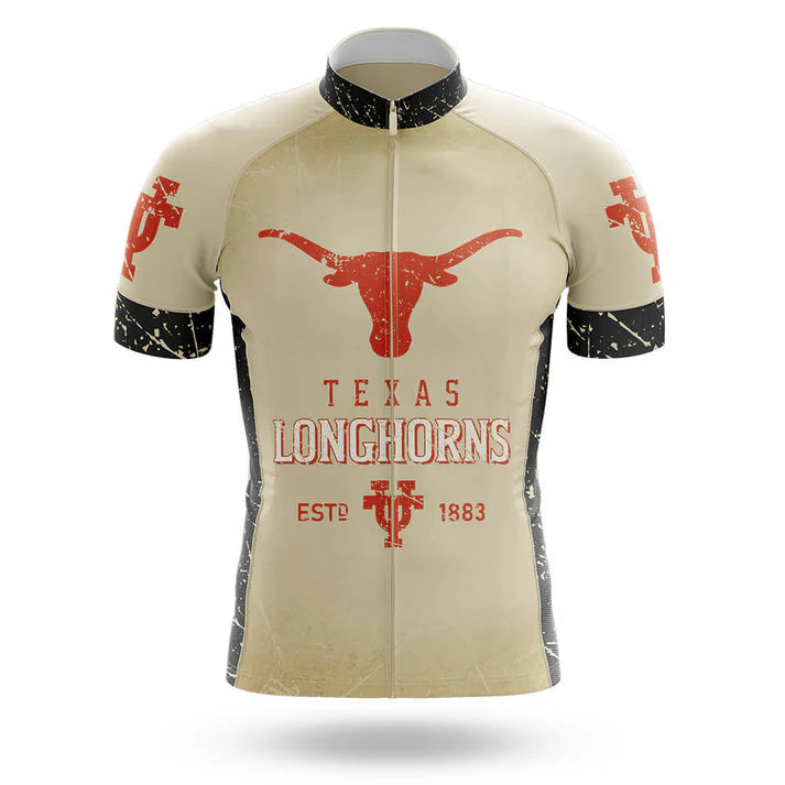 Customized University of Texas at Austin Short Sleeve Cycling Jersey For Men And Women