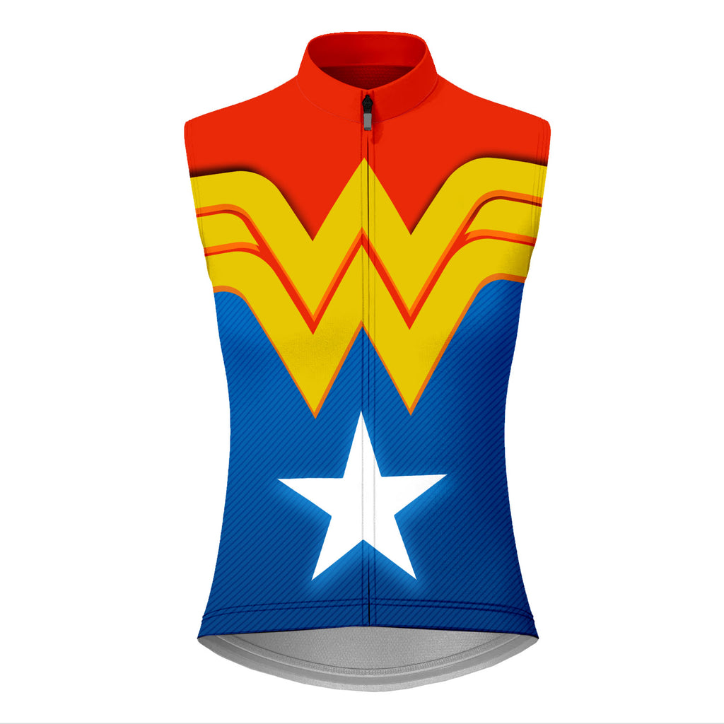 Customized Wonder Women Sleeveless Cycling Jersey For Women