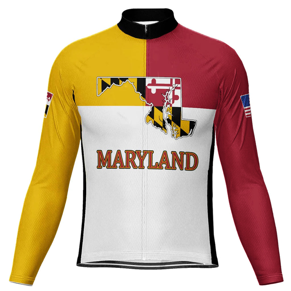 Customized Maryland Long Sleeve Cycling Jersey for Men