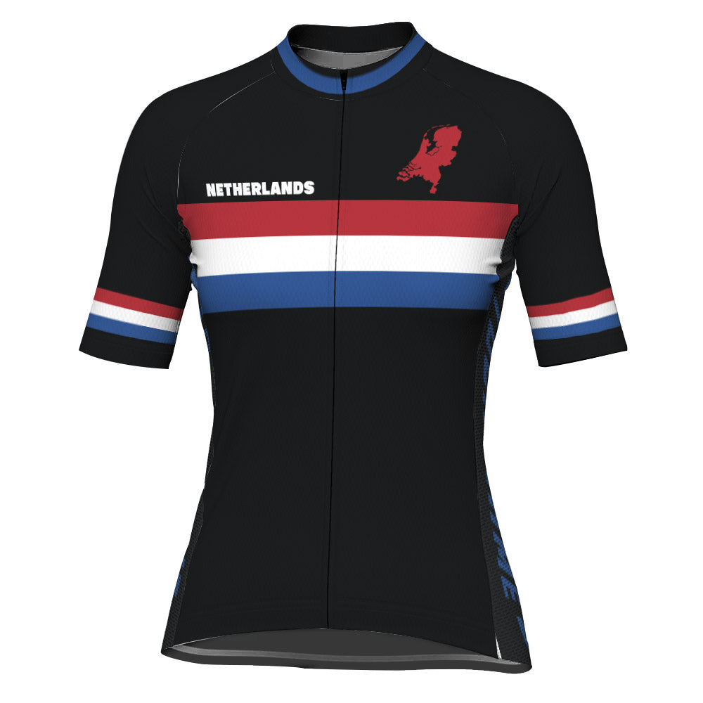 Customized Netherlands Short Sleeve Cycling Jersey for Women