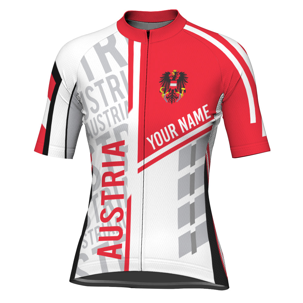Customized Austria Short Sleeve Cycling Jersey for Women
