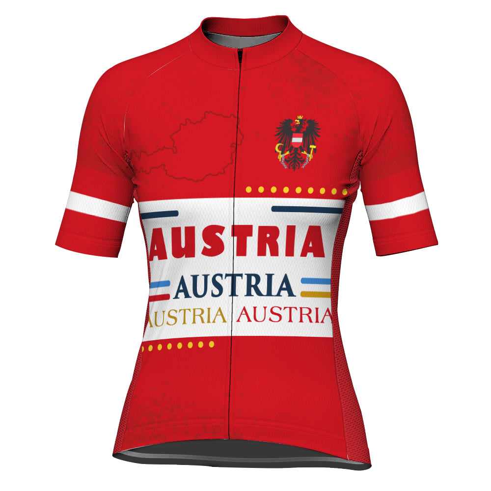 Customized Austria Short Sleeve Cycling Jersey for Women