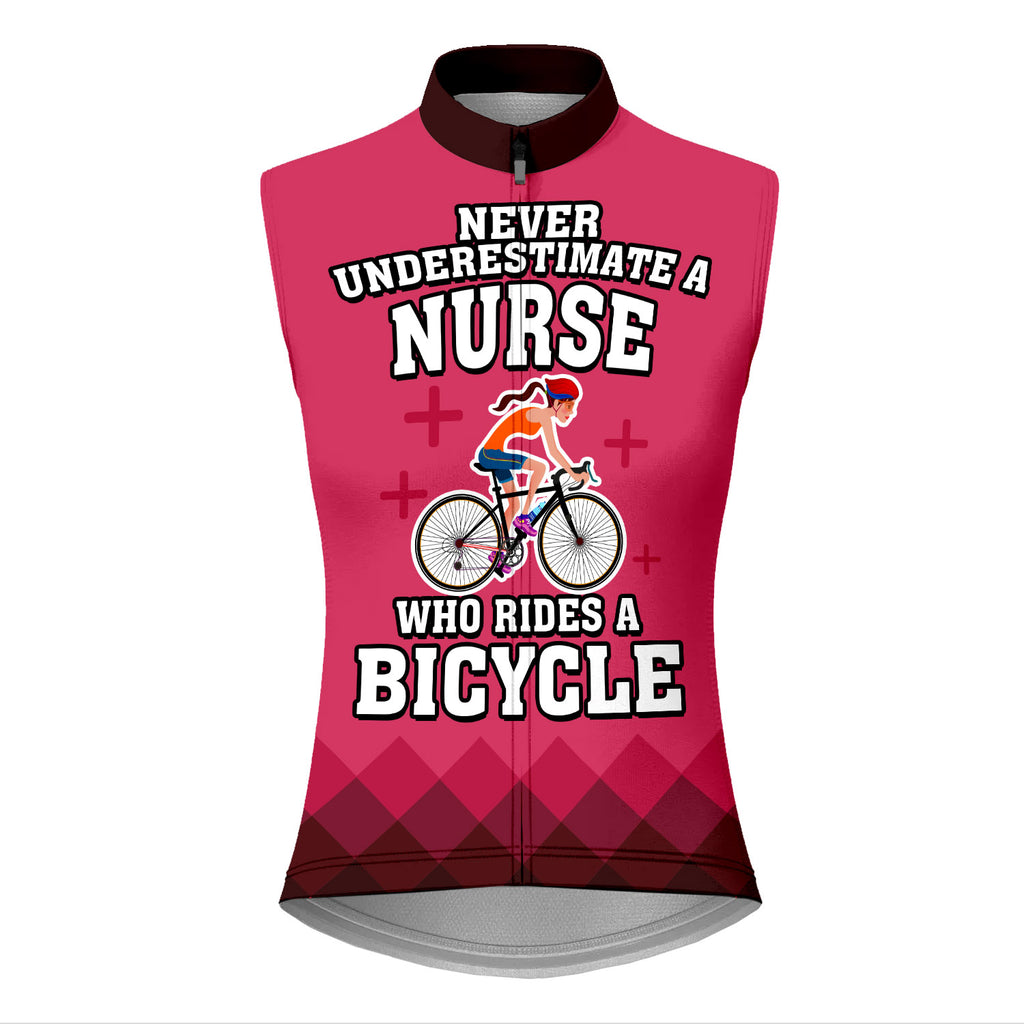 Customized Nurse Sleeveless Cycling Jersey For Women