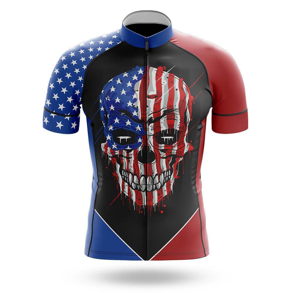 Customized Skull Short Sleeve Cycling Jersey for Men