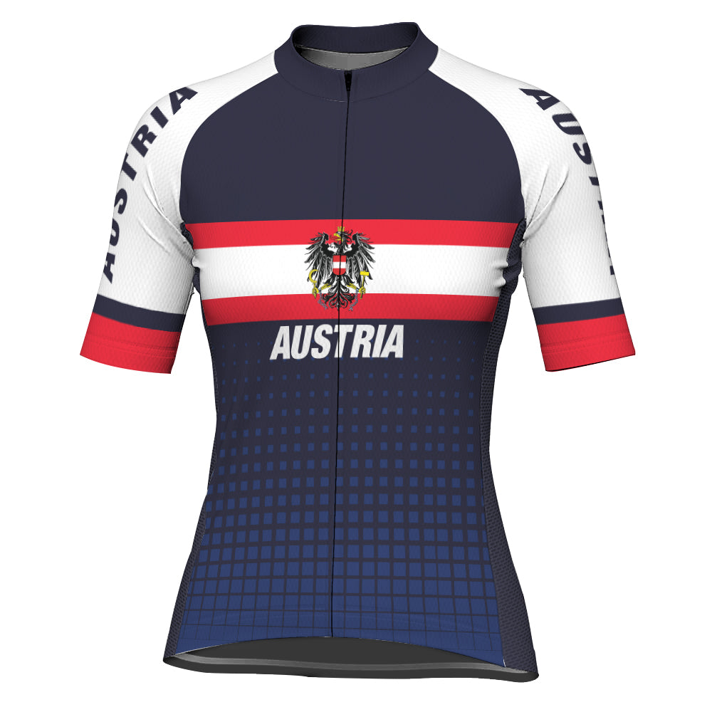 Customized Austria Short Sleeve Cycling Jersey for Women