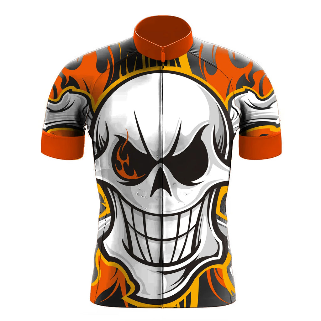 Customized Skull Short Sleeve Cycling Jersey for Men