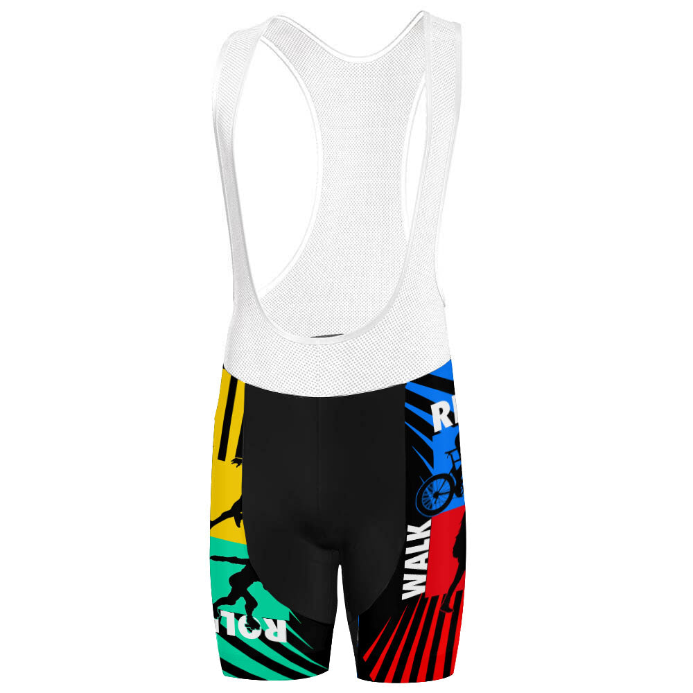 Finish The Ride Color Block Cycling Bib Shorts