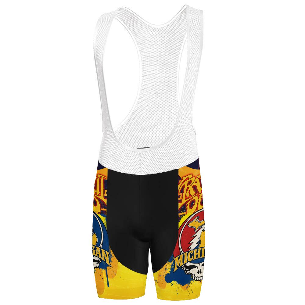 Unisex Michigan Grateful Dead Fan Bib Shorts - Cycling Bib Shorts