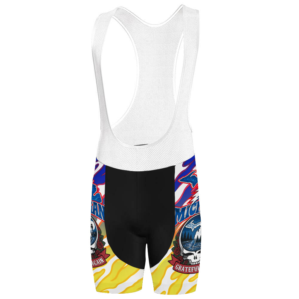 Unisex Michigan Grateful Dead Fan Bib Shorts - Cycling Bib Shorts